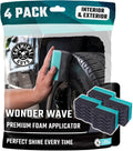 Chemical Guys Wonder Wave Durafoam Contoured Large Tire Shine & Dressing Applicator, 4 Pack