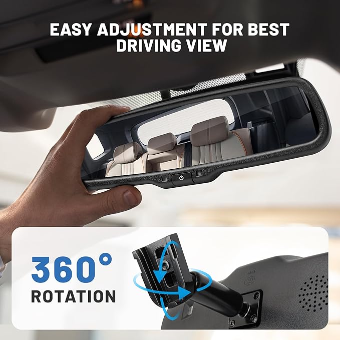 EWAY Tailgate Handle Backup Reverse Camera with 4.3 inch Rear View Mirror Monitor Kit for Chevy Silverado/GMC Sierra Fleet Side Metal Bed 1500 2500 3500 1999-2006 Reversing Parking Camera