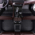 Custom Personalized Floor Mats for Cars，Luxury Full Coverage All Car Floor Mats，Anti-Slip Leather Car Mat Set ，Custom Floor Mats for 99% of Cars, Trucks & SUVs. (Black and White)