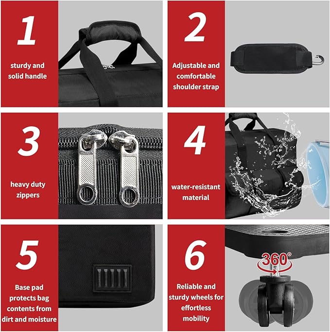 Nurse Rolling Medical Duffle Bag Work Nursing School College Student Must Have Clinical Home Health Cna Nr Gifts Carry On Bag with Wheels Doctor Emt Ems Healthcare Equipment Homecare Physician (Black)
