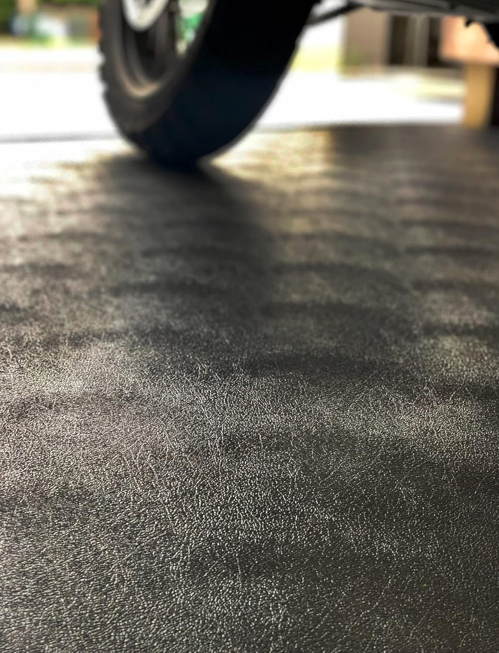 G-Floor Seamless Sheet Vinyl Shed Flooring Cover with Bonded Fibrous Backing - Levant Pattern (8' x 16', Slate Grey)