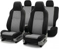 FH Group Automotive Full Car Seat Covers for SUV, Trucks, Sedan and More - Universal Fit Front High Back & Rear Solid Bench Design Interior Accessories - 3D Air Mesh Fabric Center Panel - Gray