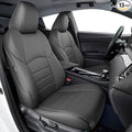 HKZ Fit RAV4 Car Seat Covers Set for Toyota RAV4 2021-2024 Prime SE,XSE & 2019 2020 2021 2022 2023 2024 2025 Hybrid/PHEV SE,XSE - 5 Seats Full Set Leather(Black)