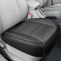 1 Pack Black Ventilated Bottom Car Seat Cover, 3D Air Mesh Breathable Front Leather Car Seat Protectors, Universal Fit Automotive Comfortable Seat Cushion with Storage Pocket for Car Truck SUV