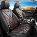 Santa Fe Seat Covers Custom Fit for Hyundai Santa Fe 2007-2026 (Only 5-Seat Version) - Full Set Premium Leather, Waterproof, All-Weather, Airbag Compatible, Car Seat Protectors (Redline)