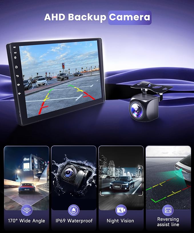 4G+64G Car Radio Stereo for Ford Transit 2013-2019, 9inch IPS Touch Screen/Android 15/Wireless CarPlay/Android Auto/32 EQ/GPS Navigation/WiFi/5.0Bluetooth/FM/RDS/SWC/AHD Backup Camera
