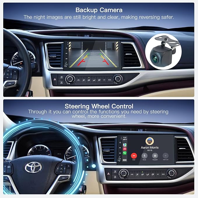 10.2'' Android 13 Car Stereo for Toyota Highlander 2014-2019,with Wireless CarPlay & Android Auto,4G+64G WiFi/DSP/SWC/AM/FM Radio