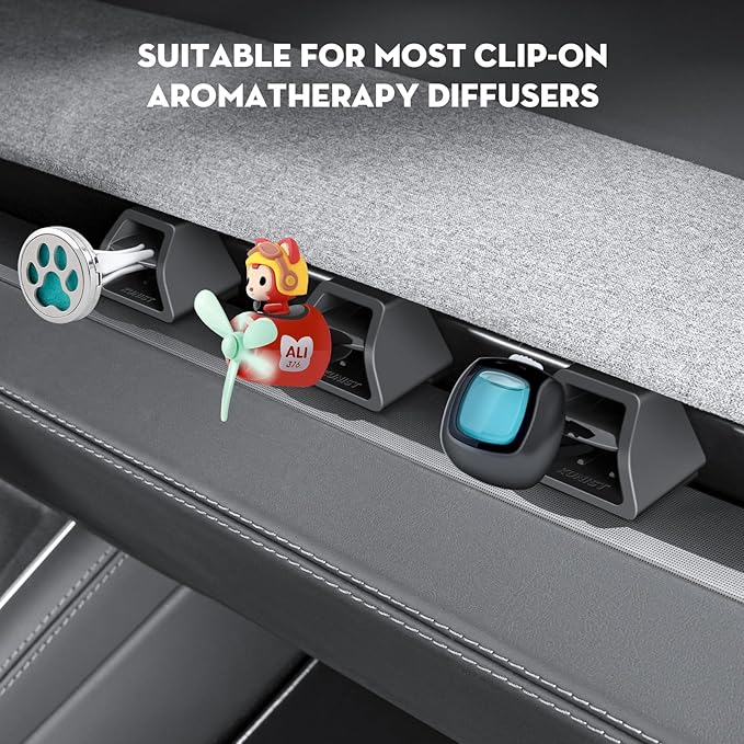 2PCS Upgraded Air Freshener Adapter for 2026 Tesla New Model Y Juniper, Vent Clip for Tesla 2025-2026 Model Y Juniper & 2024-2026 Model 3 Highland Accessories (Air Freshener not Included)