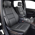AOMSAZTO Seat Covers Custom Fit for Jeep Grand Cherokee 2011 2012 2013 2014 2015 2016 2017 2018 2019 2020 2021 Waterproof Faux Leather Automotive Seat Covers with Airbag Compatible (5 Seats,Black)