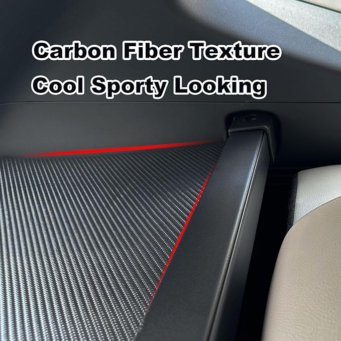 Cargo Cover for Hyundai Tucson 2026 2025 Accessories 2024-2022(Carbon Fiber Texture),Retractable Trunk Cover Organizer Security Shielding Shade Tonneau Cover for Hyundai Tucson Accessories