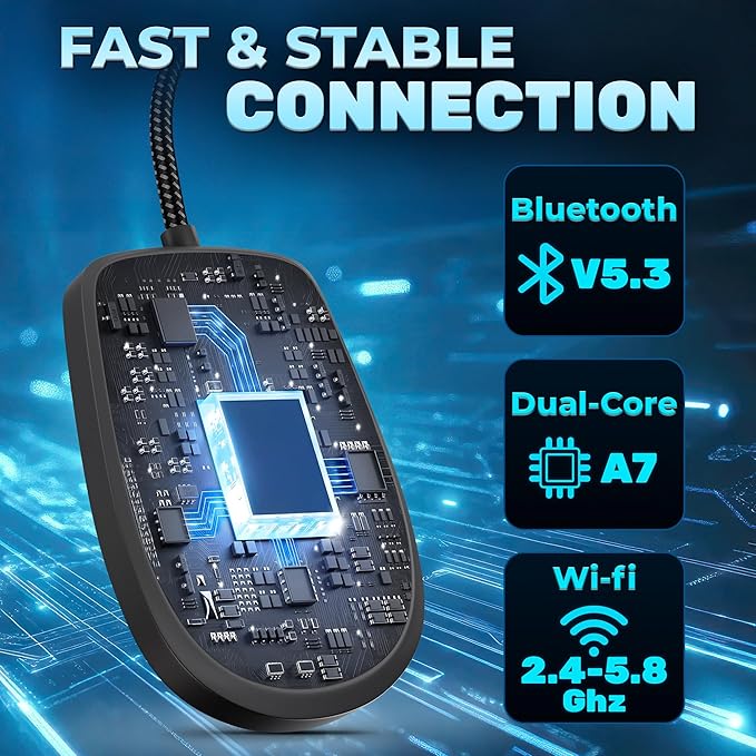 Wired to Wireless CarPlay Adapter for Android & iOS - Updated 2026, Easy Plug & Play Setup | Stable Connection for Seamless Drive | Bluetooth CarPlay Adapter for iPhone with WiFi | iOS 10+/Android11+