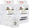Premium New White Cotton Knit T-Shirt Rags (2x25 lbs. Bag of Rags) - Lint-Free, Soft & Absorbent Cleaning Cloths for Auto, Paint, Garage, Staining & Polishing