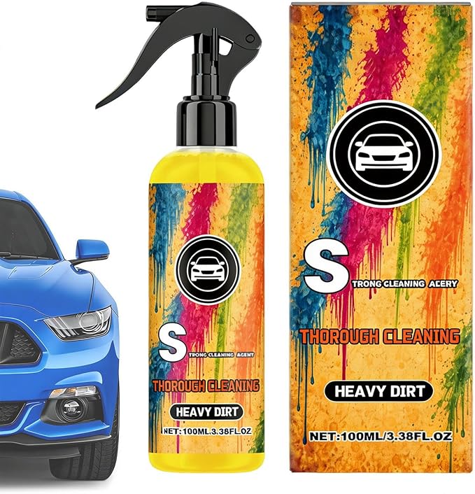 Automobile Heavy Duty Cleaning Spray, Stain Remover, 100ml, Car Cleaner, Vehicle Detailing, No Scrubbing Required, For Leather Seats Glass Panes SUV Trucks