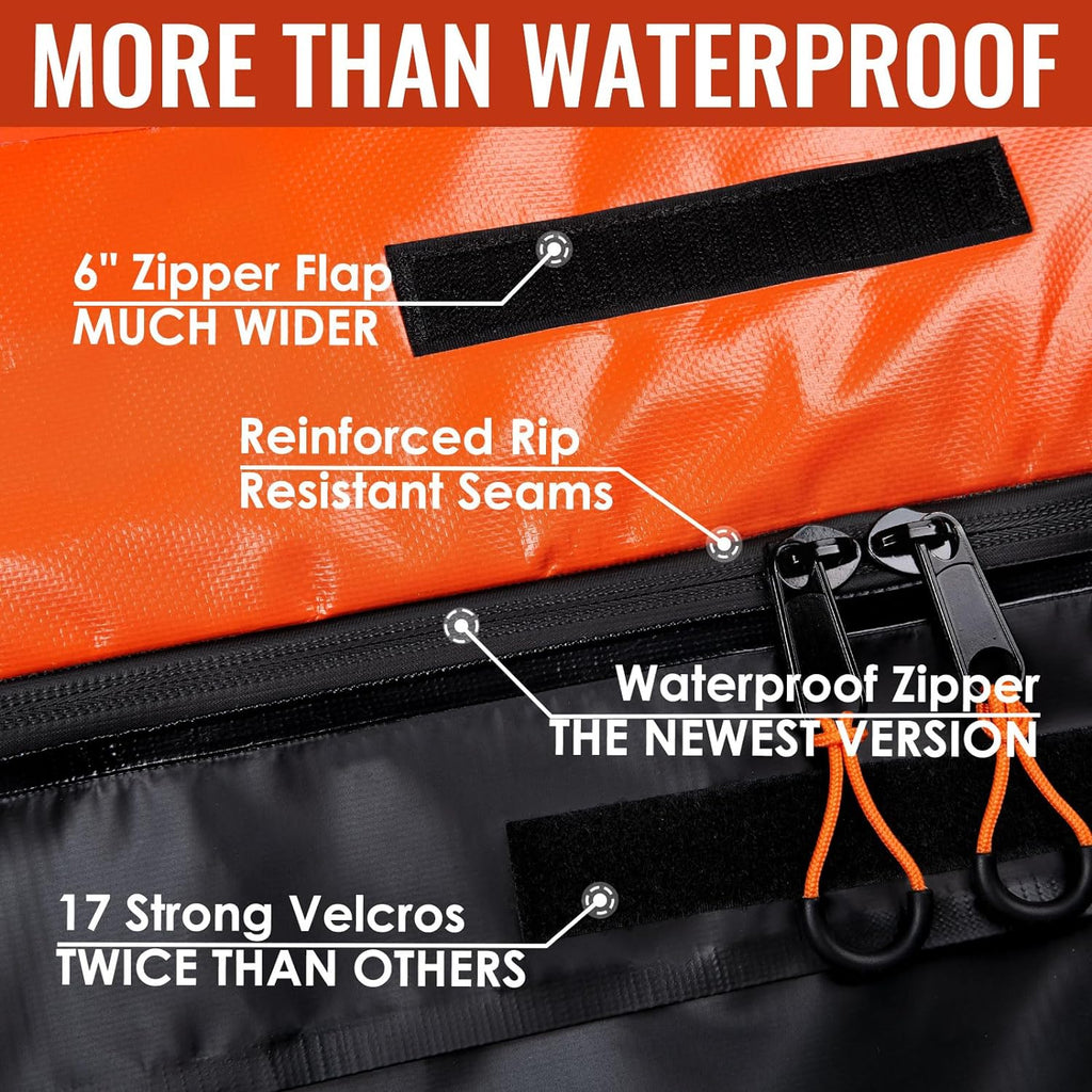 Car Rooftop Cargo Carrier Bag, 20 Cubic Feet Waterproof Heavy Duty 840D Car Roof Bag for All Vehicle with/Without Racks - Anti-Slip Mat, 6 Door Hooks, Storage Bag, 2 Extra Straps, Luggage Lock