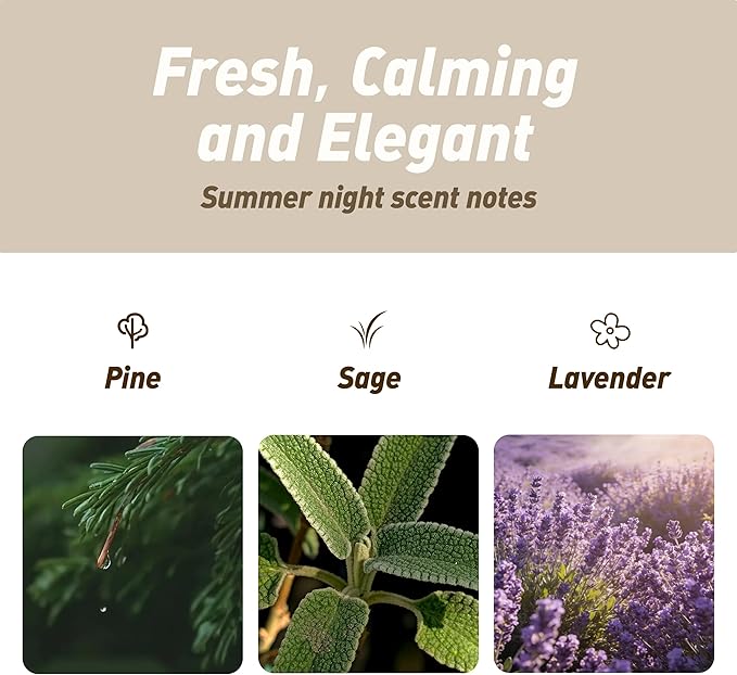 4 Packs Pine & Sage Scented Natural Wood Vent Clips,【Keeps the Air Feeling Open】 Car Scents Air Freshener Refills, Long Lasting Fragrance Diffuser, SUV Essentials for Men