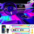 DUOFU365 Car Led Light Interior, RGB Dreamcolor Inside Car Light Music Sync, Under Dash Footwell automotive Strip Light, 12V Acrylic Strip Light for Vehicle, Truck,Jeep, SUV with Car Charger(1set)