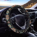 AFPANQZ Bohemia Flower Steering Wheel Covers 14-15" inch Universal Fit Most Car Sedans SUVs Comfort Grip Comfortable Handmade Breathable Steering Wheel Protector