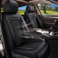Car Seat Covers Full Set for Nissan Rogue 2010-2023 2025 2026 - Cooling Ice Silk Leather Seat Cover Automotive Accessories - Ventilated Vehicle Seat Cushion Protector(Black)