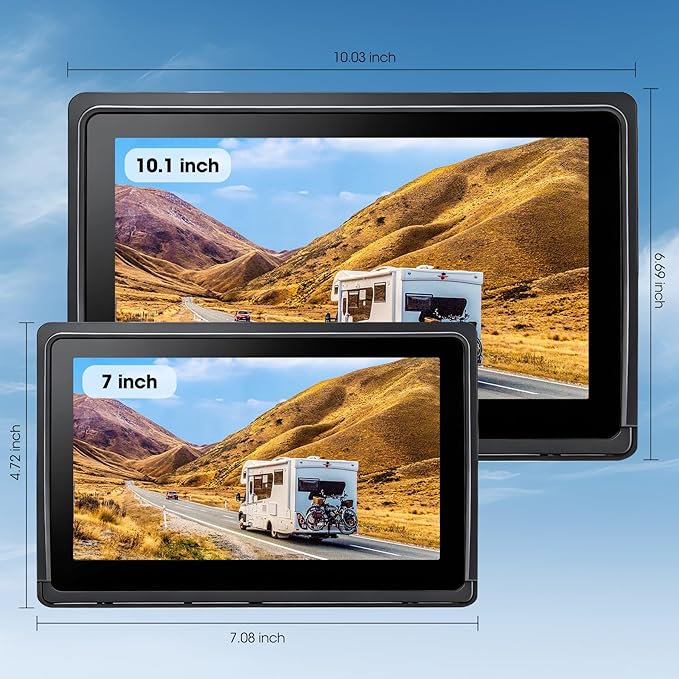 10.1" - 3 Wireless RV Backup Camera System, 1080P DVR Touch Screen Rear Side Cameras for Monitoring, Compatible with Furrion Pre-Wired Plug, Clear Night Vision Camera for Trailer Truck, A23