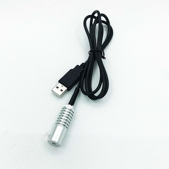 Side Glow Fiber Optic USB Light Source - Green, 5mm