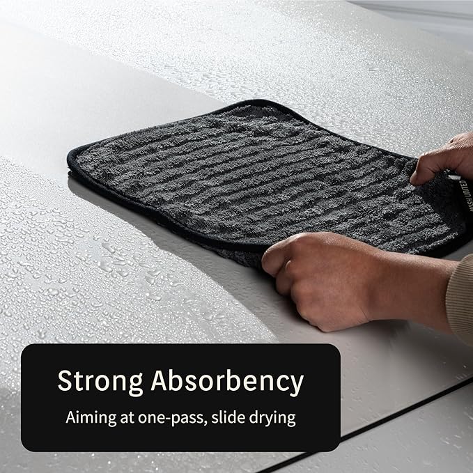 High Absorbency Weavy Microfiber Car Detailing Soft Drying Towel 1200gsm (1pack, 13.7"x13.7")
