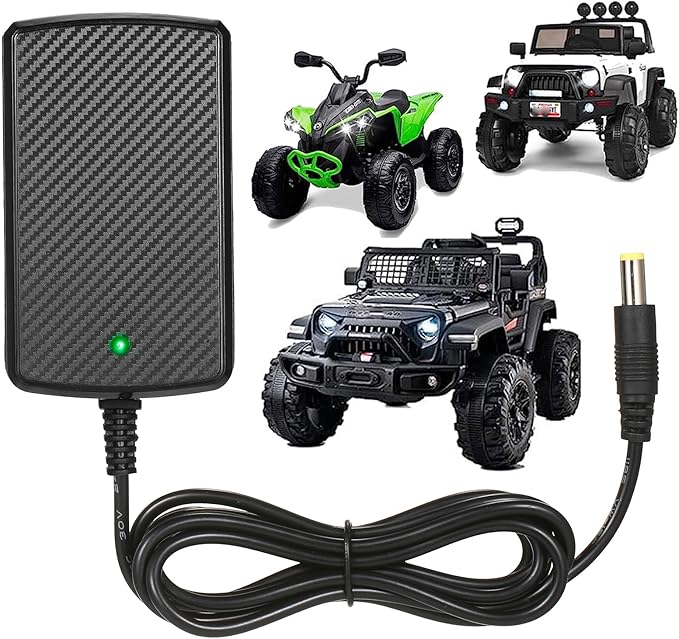 24V Charger for Kids Ride On Car Toys 24 Volt Battery Charger Wrangler SUV Kid Trax Dynacraft Toy Car Jeep ATV Quad Disney Electric Ride-On Charger 24V Battery Charger