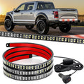 Nilight 60 Inch Truck Tailgate Strobe Light Strip Tail Emergency Bar Rear Window Warning Lamp Ultra-Bright Double Row 360 LED for Pickup Trailers Construction Vehicles Car SUV, Red White