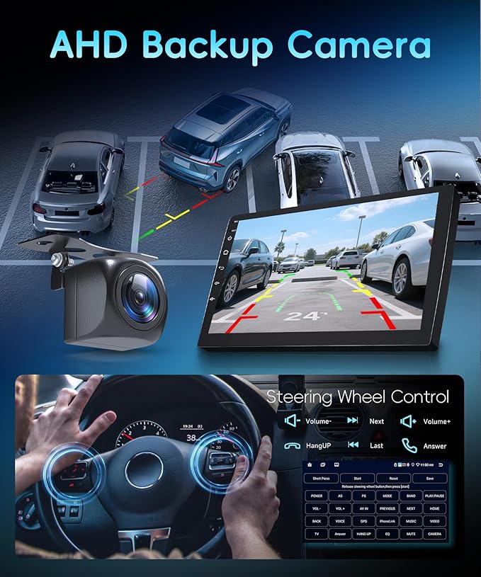 8 Core 6G+128G Android 15 Car Stereo for Ford Expedition 2007-2014 (Manual A/C), Wireless Carplay Android Auto, 9'' Touchscreen with GPS/Bluetooth/FM/DSP/5G-WiFi 360° Panoramic View Backup Camera SWC