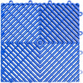 Big Floors RaceDeck Free-Flow Interlocking Garage Flooring Tiles, Non-Slip, Self-Draining, Heavy-Duty, High-Impact Copolymer, Easy Install (Bright Blue, 24 Pack of 12 x 12" Tiles)