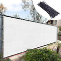 Royal Shade Custom Size 6' x 122' White Fence Privacy Screen Windscreen Cover Netting Mesh Fabric Cloth - Cable Zip Ties Included (We Make Custom Size)