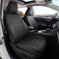 Custom Fit RAV4 Seat Cover for Toyota RAV4 2019 2020 2021 2022 2023 2024 2025 Prime&Hybrid SE/XSE,Faux Leather,2-Row Full Set,(Black)