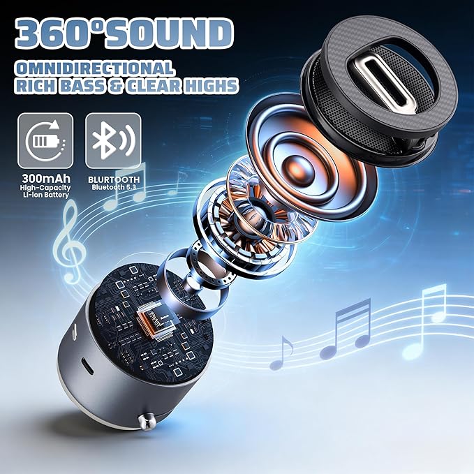 Phone Holder for Magsafe with Wireless Bluetooth Speaker, Cell Phone Stand HD Surround Sound Perfect for Home and Outdoors with Bluetooths Speakers for Desk Compatible with iPhone/Samsung