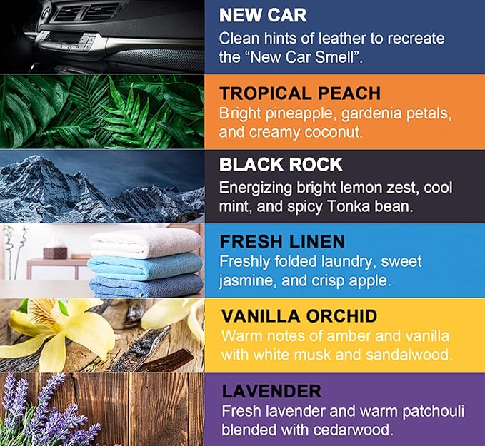PUREFLOW Cabin Filter Air Freshener with Odor Eliminator - Fits on Most Car, Truck, and SUV Cabin Air Filters - Vanilla Orchid (Pack of 2)