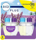 Febreze Odor-Fighting Fade Defy PLUG Air Freshener Refill, Mediterranean Lavender, (2) .87 fl. oz. Oil Refills
