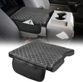 JOYTUTUS Center Console Cover Compatible with 2015-2026 Ford F150, 2017-2026 F250 F350 F450 with 40/20/40 Jump Seat, Leather Armrest Cover Center Console Cushion with Side Pockets (Jump Seat Only)