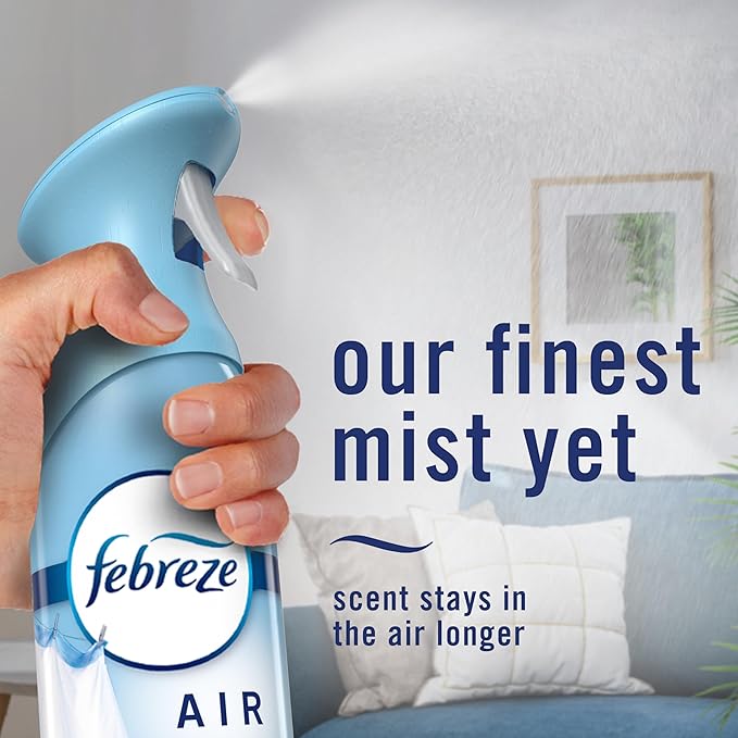 Febreze Air Mist, Air Freshener Spray, Odor Fighting Room Spray, Deodorizer for Home Bathroom Kitchen Office Apartment Dorm Room Classroom, Gain Original Scent, 8.1oz, (Pack of 2)