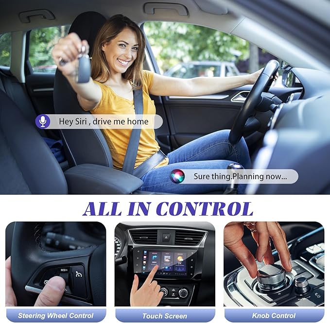 Wireless Carplay Adapter, 2 in 1 Wireless CarPlay & Android Auto Adapter with Dual-Band WiFi and Bluetooth 5.0 Car Play Connector Compatible with iOS 10+ / Android 11+ Instant Connectivity Easy Setup