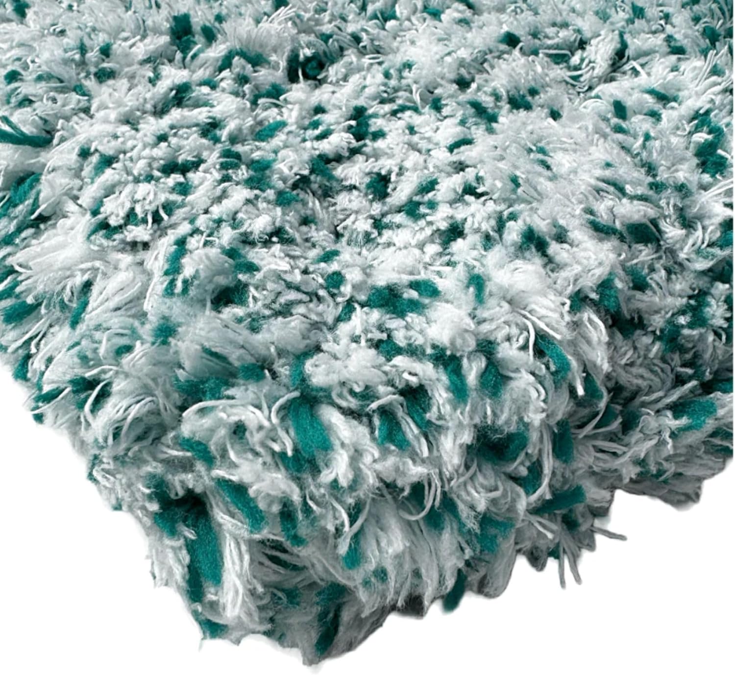 '-The Wash Boss Premium Microfiber Car Wash Pad - Plush Korean Fabric,10x10 inches, 1000 GSM, Ultra-Absorbent, Scratch-Free, Safe for Paint – Teal & White (1-Pack)