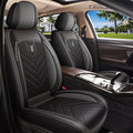 AOMSAZTO Car Seat Covers Fit for Mitsubishi Outlander 2007-2026 Front Seat Cover Waterproof Faux Leather Automotive Auto Interior Protector Cushion (2 Seats,Grey)