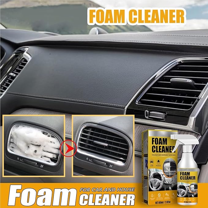 Foam Cleaner for Car, Foam Cleaner All Purpose, Foam Cleaner for Car Interior, Multi-Purpose Car Upholstery Cleaner for Car Seats Leather (2PC)