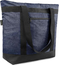 BeeGreen Insulated Cooler Bag with Handles Oversized Sturdy Leakproof Freezer Shopping Tote for Groceries Heavy Duty Thermal Food Delivery Bag Vintage Blue