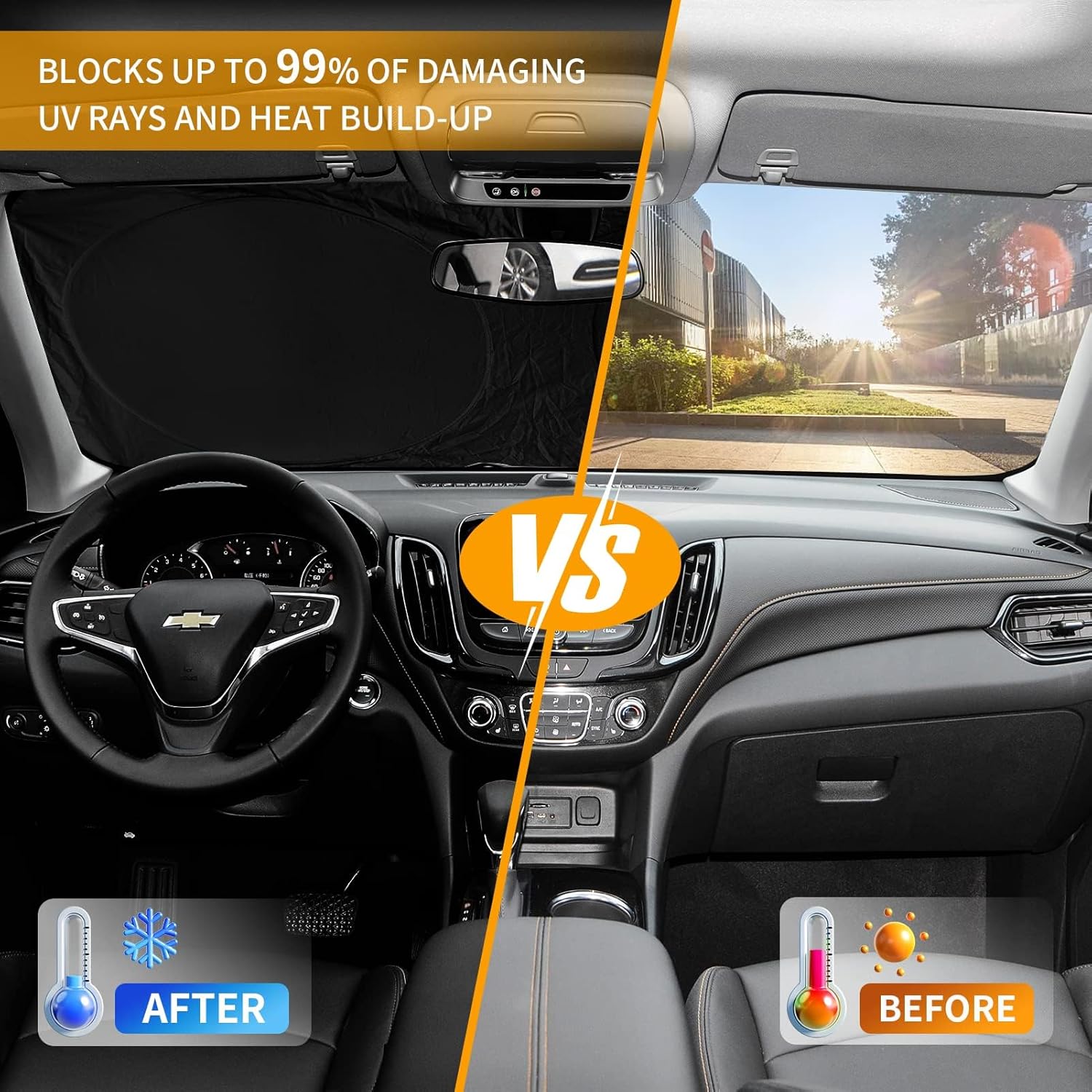Sunshade Sun Shield for Mercedes-Benz C-Class W205 C250 C300 C400 SLK SLS CLA CLS CL-Class 2008-2023 2024 Window Shade Windshield Cover Sun Visor Protector Car Accessories Block UV Rays Heat