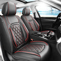 Fit HRV Car Seat Covers Compatible with Honda HRV 2016-2025 2026, Premium Leather Breathable, Wear Resistant, Airbag Compatible, All-Weather Protection & Full Coverage, Full Set Red Line Black