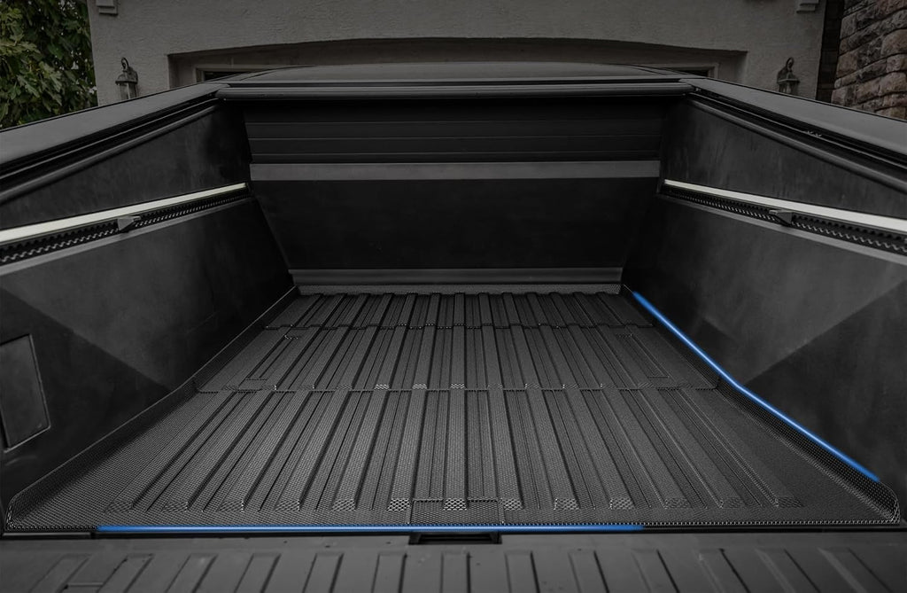 OEDRO Truck Bed Mat Fit for 2023 2024 2025 Tesla Cybertruck, TPE All Weather Protection Heavy Duty Pickup Truck Bed Liner for 2024 Tesla Cybertruck Accessories, Black