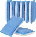 Mudder 8 Pcs Car Interior Scrubbing Sponge 5'' x 3'' Fiber Car Wax Applicator pad Household Cleaning Sponges for Leather Seat Couch Cleaning (Blue White)