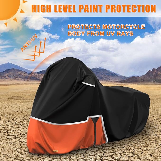 Waterproof Motorcycle Cover Replace for Indian Chieftain/Challenger, 420D Oxford Cloth Customized Motorcycle Cover for Snow Rain Dust Protection