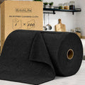 KitchLife Microfiber Cleaning Cloth Roll, 100 Pack - Tear-Away Microfiber Paper Towels, Lint-Free, Reusable, Washable for Kitchen, Car, Dishes, and Sensitive Surfaces (Black)