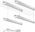 4Pack 8FT LED Shop Light Garage Lights,100W 6000K 15000LM White Light,Hanging/Surface Mount,Plug and Play,Super Bright T8 Tube Light,Linkable LED Shop Lights for Warehouse Workshop Basement