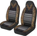 Car Front Seat Covers Easy to Install Deer Waistline Print Car Seat Covers Front Seats Only Stretch Polyester Fabric Cover Auto Interior Automotive Universal Fit for Most Cars Women Men