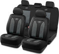 Skechers Memory Foam™ Car Seat Cover Full Sets, Hexcomb Breathable Thick Seat Covers, Airbag Compatible, Automotive Comfort & Protection Universal for 95% Cars,Van,Trucks, SUVs Grey